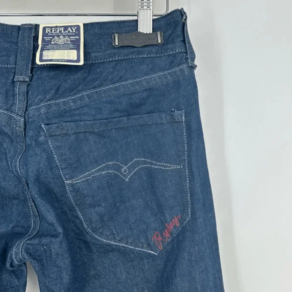 REPLY Bootcut Womens Swenfani Jeans Size 28 Long Inseam Low Rise Y2K Western - Picture 5 of 12